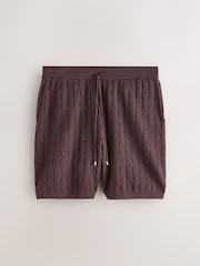 Brown/Neutral Textured Knitted Shirt and Shorts Set 2 Pack - Image 9 of 13