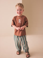 Green Textured Lightweight Joggers (3mths-7yrs) - Image 2 of 4