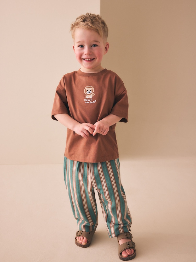 Green Textured Lightweight Joggers (3mths-7yrs) - Image 2 of 4