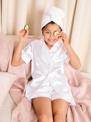 Lipsy White Satin Pyjamas (5-16yrs) - Image 3 of 5