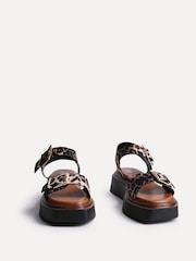 Linzi Animal Preserve Flatform Sandals With Buckle Straps - Image 3 of 5