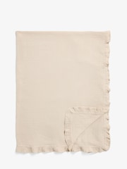 Natural Muslin Frill Throw - Image 5 of 6