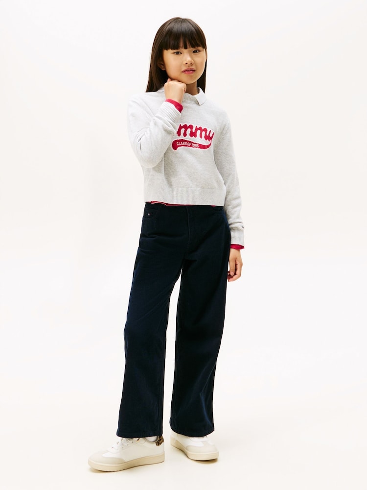 Tommy Hilfiger Blue Mabel High Rise Wide Leg Corduroy Trousers - Image 1 of 7 Tommy Hilfiger Blue Mabel High Rise Wide Leg Corduroy Trousers - Image 1 of 7