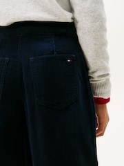 Tommy Hilfiger Blue Mabel High Rise Wide Leg Corduroy Trousers - Image 5 of 7