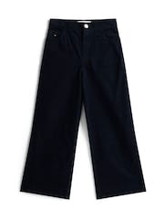 Tommy Hilfiger Blue Mabel High Rise Wide Leg Corduroy Trousers - Image 7 of 7