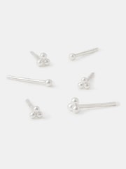 Accessorize 925 Sterling Silver 3-Pack  Ball Stud Earrings - Image 1 of 2