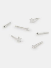 Accessorize 925 Sterling Silver 3-Pack Sterling Silver Star Stud Earrings - Image 1 of 2