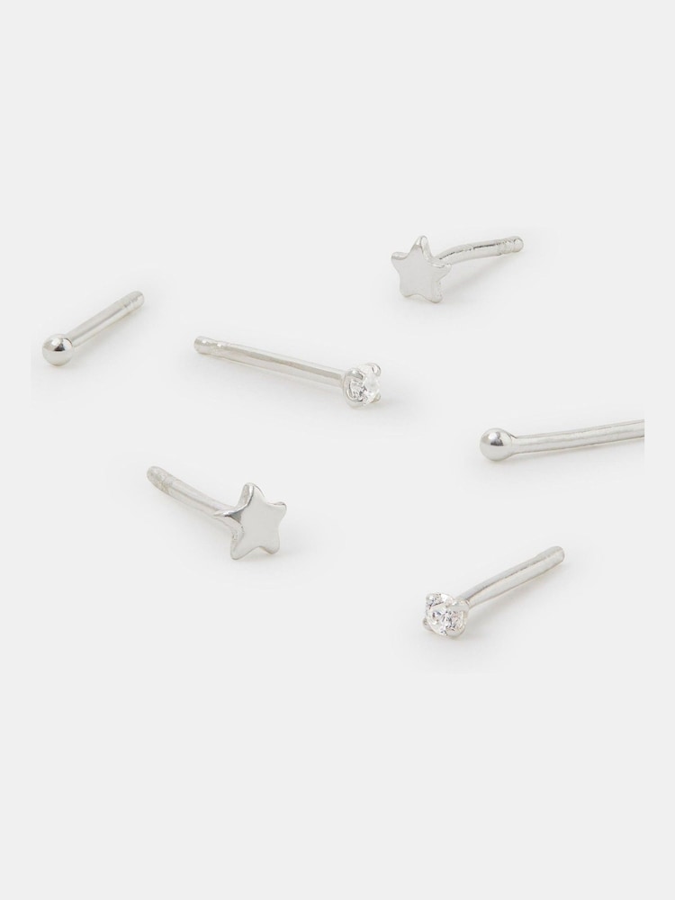 Accessorize 925 Sterling Silver 3-Pack Sterling Silver Star Stud Earrings - Image 1 of 2