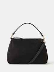 Accessorize Black Slouchy Suedette Handbag - Image 1 of 5