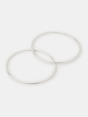Accessorize Silver Sterling Large Hoop Earrings - Image 1 of 1