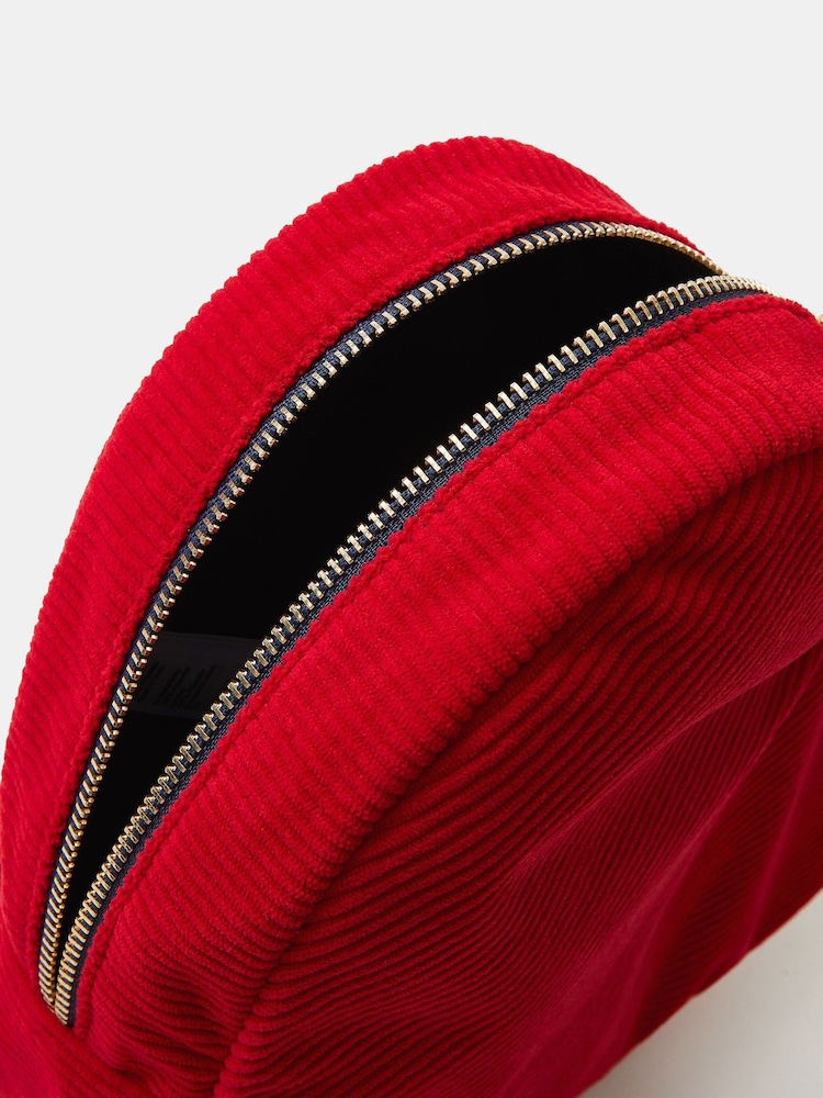 Accessorize Red Corduroy Heart Make Up Bag - Image 3 of 3