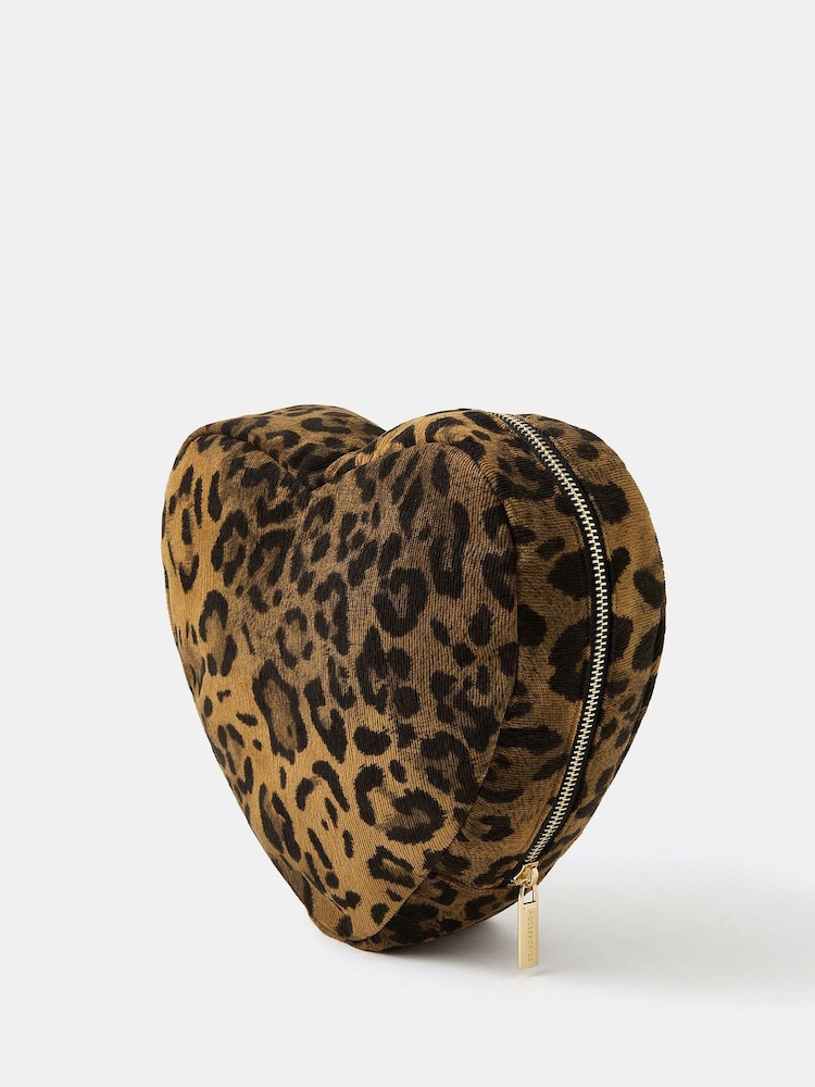 Accessorize Animal Corduroy Heart Make Up Bag - Image 2 of 3