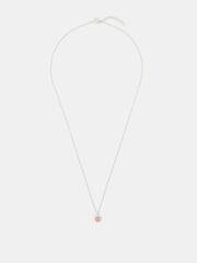Accessorize Pink Sterling Healing Stone Pendant Necklace - Image 1 of 2