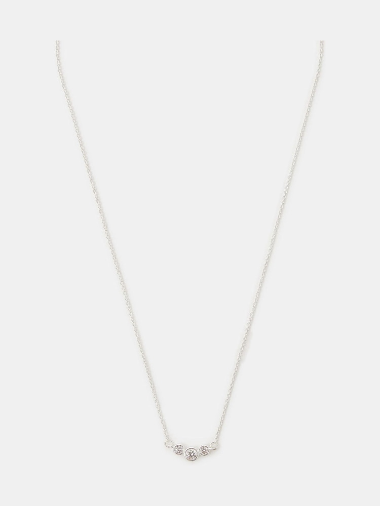 Accessorize Silver Plated Sterling Sparkle Pendant Necklace - Image 1 of 1 Accessorize Silver Plated Sterling Sparkle Pendant Necklace - Image 1 of 1