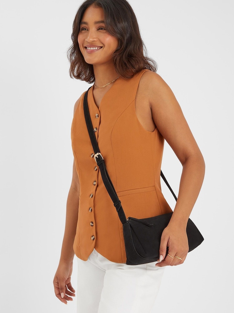 Accessorize Black Suede Cross-Body Bag - Image 3 of 3