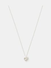 Accessorize Silver Plated Sterling Pearl Heart Pendant Necklace - Image 1 of 1