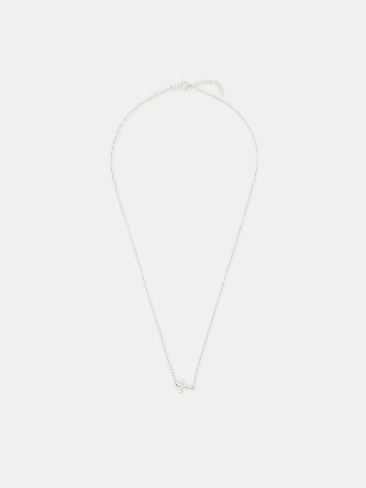 Accessorize Silver Plated Sterling Cross Pendant Necklace - Image 1 of 2