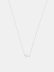 Accessorize Silver Plated Sterling Cross Pendant Necklace - Image 2 of 2