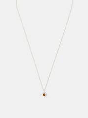 Accessorize Brown Sterling Silver Healing Stone Pendant Necklace - Image 2 of 2