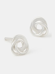 Accessorize Silver Plated Sterling Flat Knot Stud Earrings - Image 1 of 2
