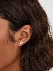 Accessorize Silver Plated Sterling Flat Knot Stud Earrings - Image 2 of 2