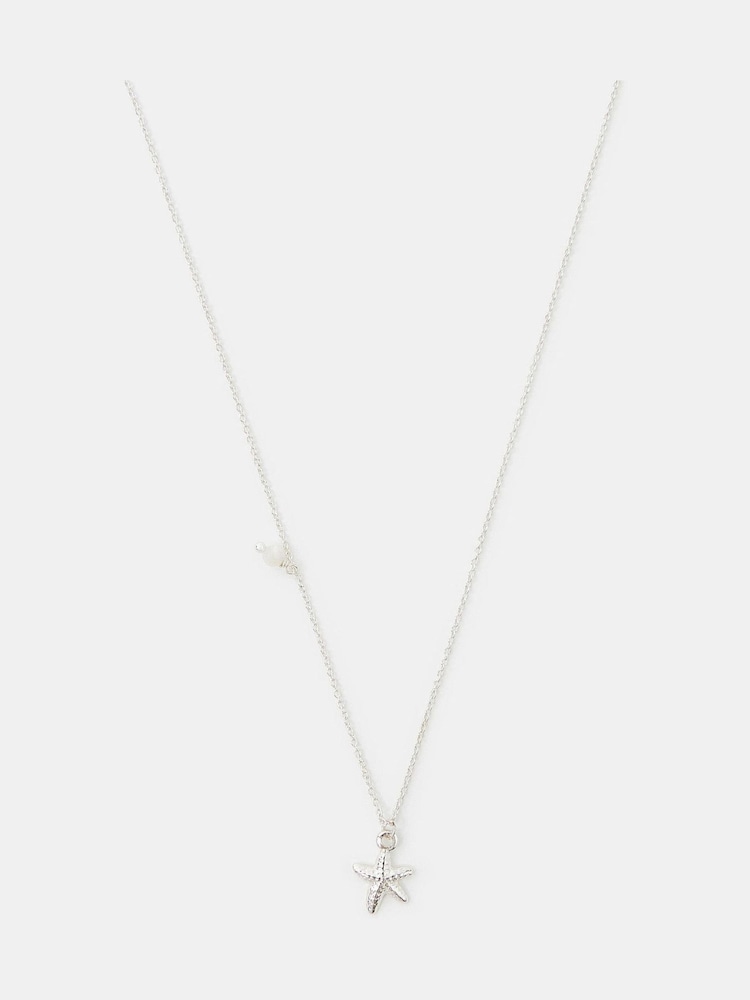 Accessorize Silver Plated Sterling Starfish Pendant Necklace - Image 1 of 1