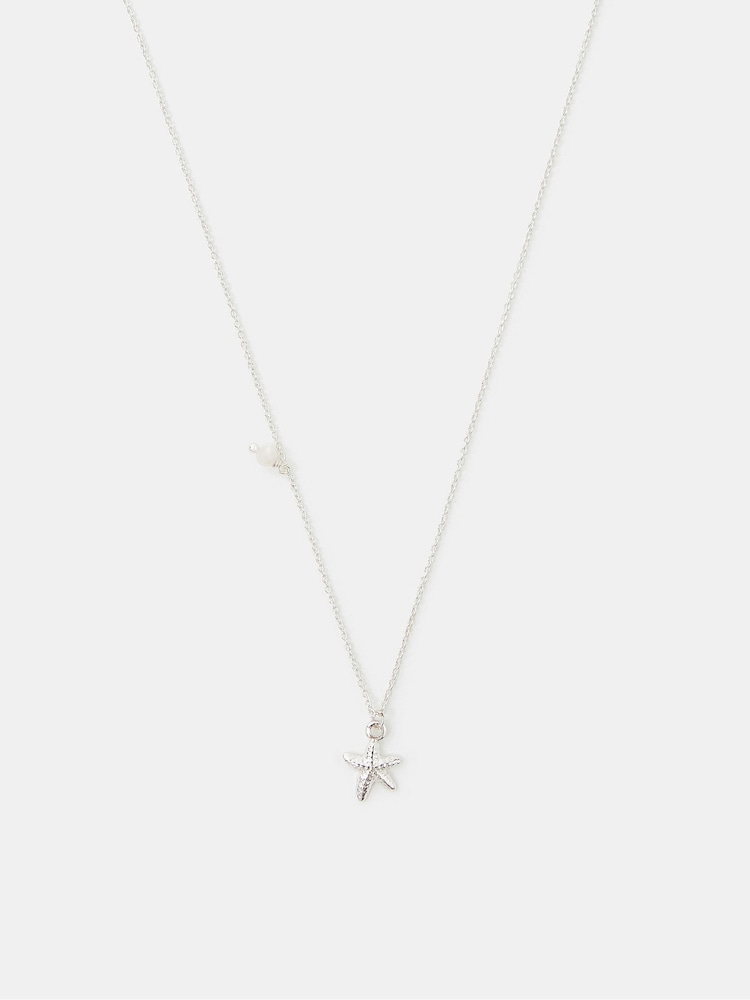 Accessorize Silver Plated Sterling Starfish Pendant Necklace - Image 2 of 3 Accessorize Silver Plated Sterling Starfish Pendant Necklace - Image 2 of 3