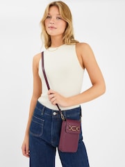 Accessorize Red Snaffle Buckle Phone Bag - Image 3 of 3