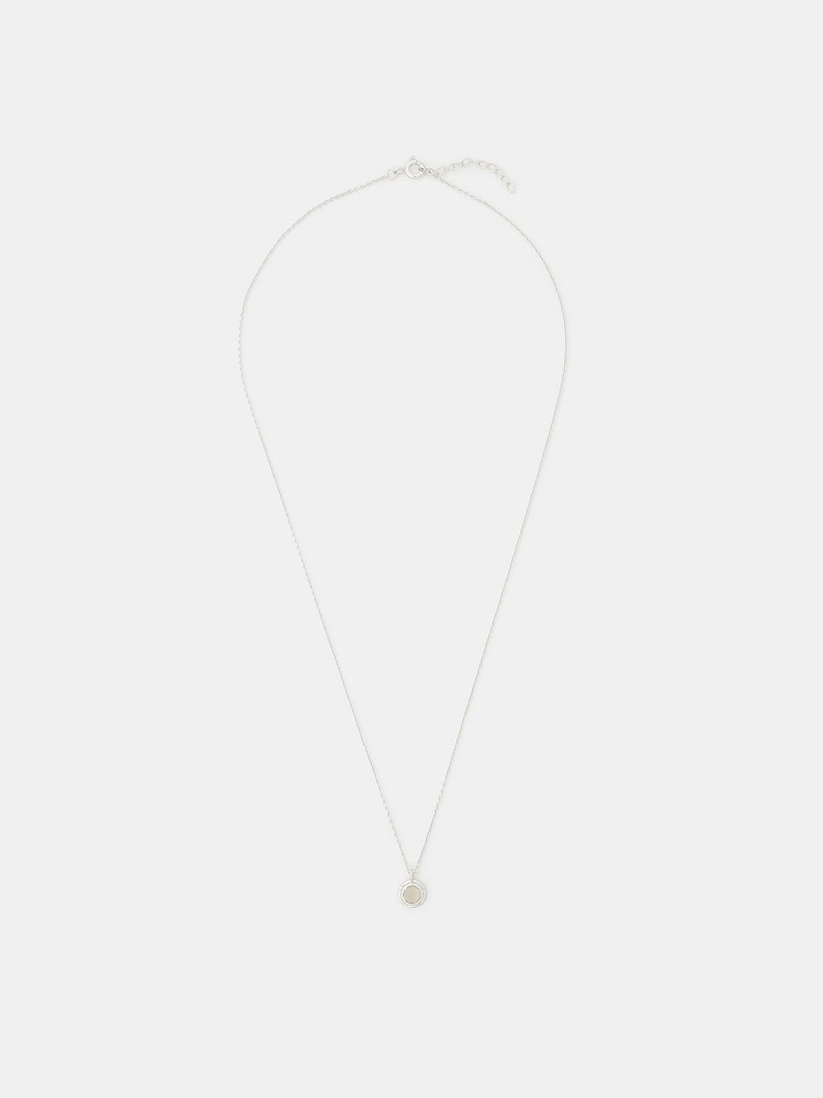 Accessorize 925 Sterling Silver Healing Stone Pendant Necklace - Image 1 of 2 Accessorize 925 Sterling Silver Healing Stone Pendant Necklace - Image 1 of 2