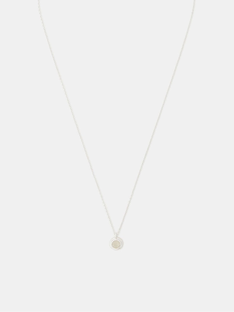 Accessorize 925 Sterling Silver Healing Stone Pendant Necklace - Image 2 of 2 Accessorize 925 Sterling Silver Healing Stone Pendant Necklace - Image 2 of 2