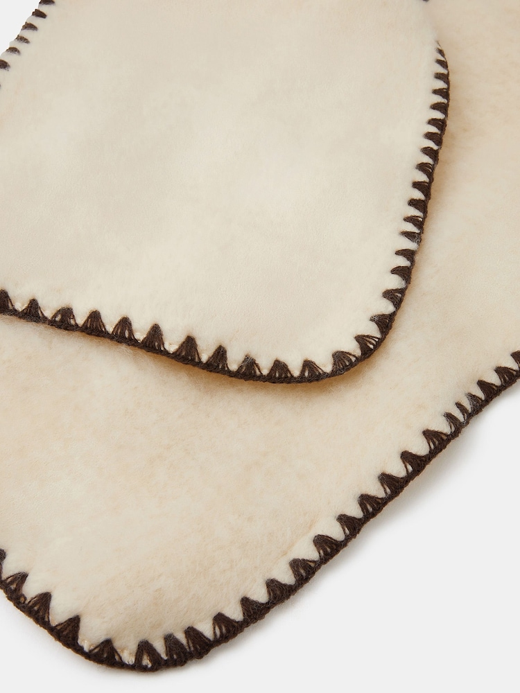 Accessorize Natural Super Soft Blanket Stitch Scarf - Image 2 of 3 Accessorize Natural Super Soft Blanket Stitch Scarf - Image 2 of 3