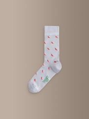 Green/Red/Grey Signature Tabasco Modal Pattern Socks 3 Pack - Image 4 of 6