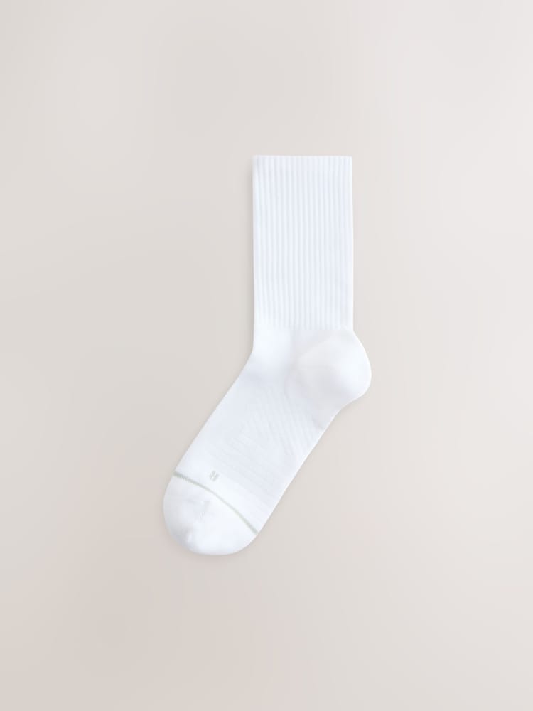 White Active Cushioned Sports Socks 4 Pack - Image 2 of 7 White Active Cushioned Sports Socks 4 Pack - Image 2 of 7