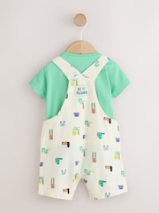 Verde con perros - Twill Dungaree and Bodysuit Baby Set (0mths-2yrs) - Imagen 2 de 7