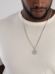 Beaverbrooks Rhodium Silver Plated Compass Mens Pendant - Image 3 of 4