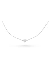 Beaverbrooks Sterling Silver Plated Heart Anklet - Image 1 of 3