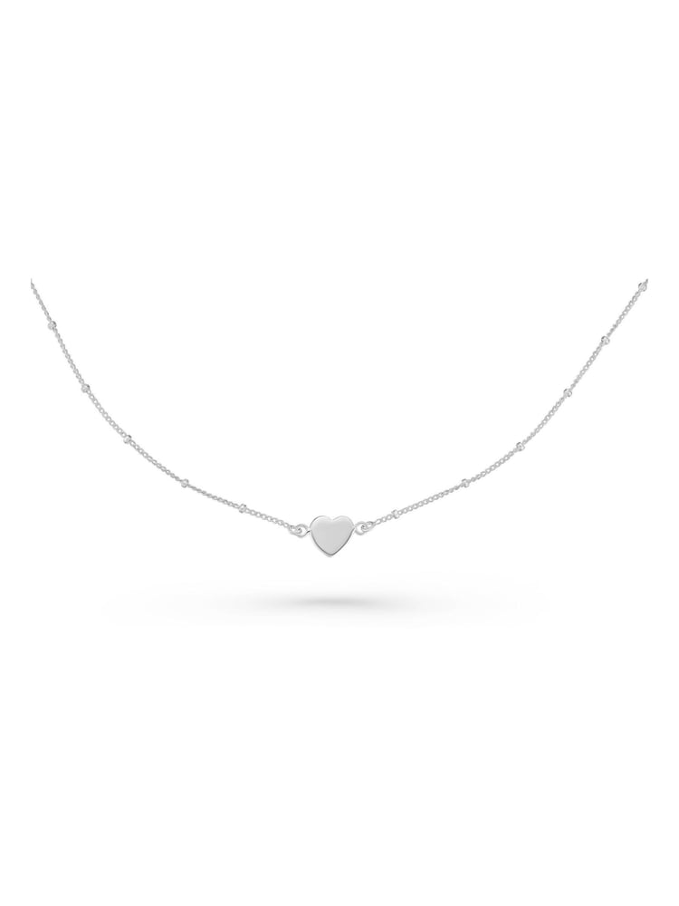 Beaverbrooks Sterling Silver Plated Heart Anklet - Image 1 of 3