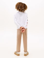 Tommy Hilfiger White Multi-Badge Long Sleeve T-Shirt - Image 3 of 5