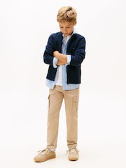Tommy Hilfiger Blue Essential Stitch Zip-Thru Cardigan - Image 1 of 5
