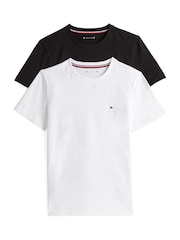 Tommy Hilfiger White 2-Pack Signature Crew Neck T-Shirts - Image 1 of 1