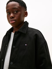 Tommy Hilfiger Black Quilted Lining Corduroy Overshirt - Image 4 of 5
