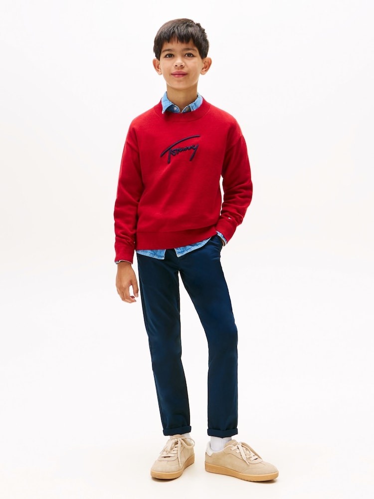 Tommy Hilfiger Blue 1985 Twill Regular Chinos Trousers - Image 1 of 5