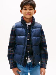 Tommy Hilfiger Blue Essential Padded Gilet - Image 1 of 5