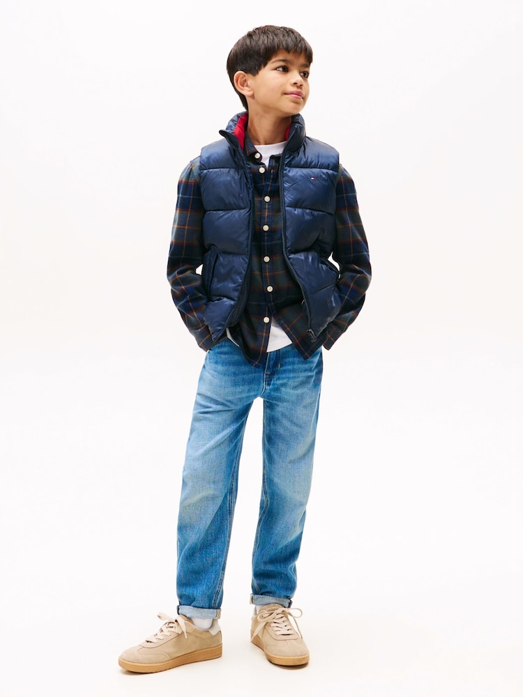 Tommy Hilfiger Blue Essential Padded Gilet - Image 2 of 5 Tommy Hilfiger Blue Essential Padded Gilet - Image 2 of 5