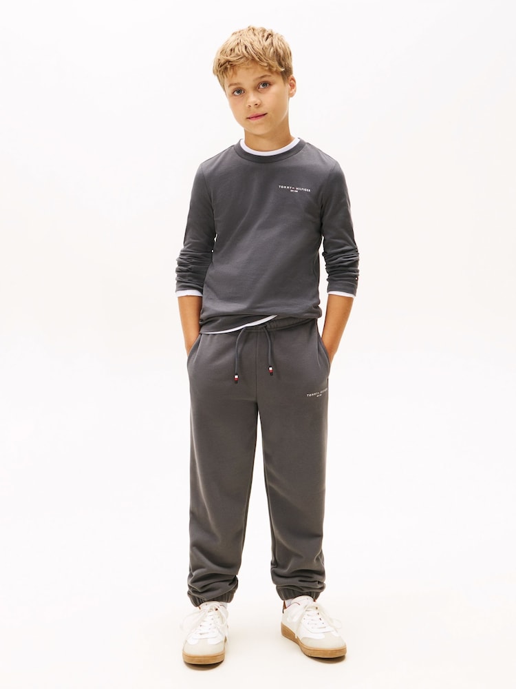 Tommy Hilfiger Black Regular Fit Long Sleeve T-Shirt - Image 1 of 5 Tommy Hilfiger Black Regular Fit Long Sleeve T-Shirt - Image 1 of 5