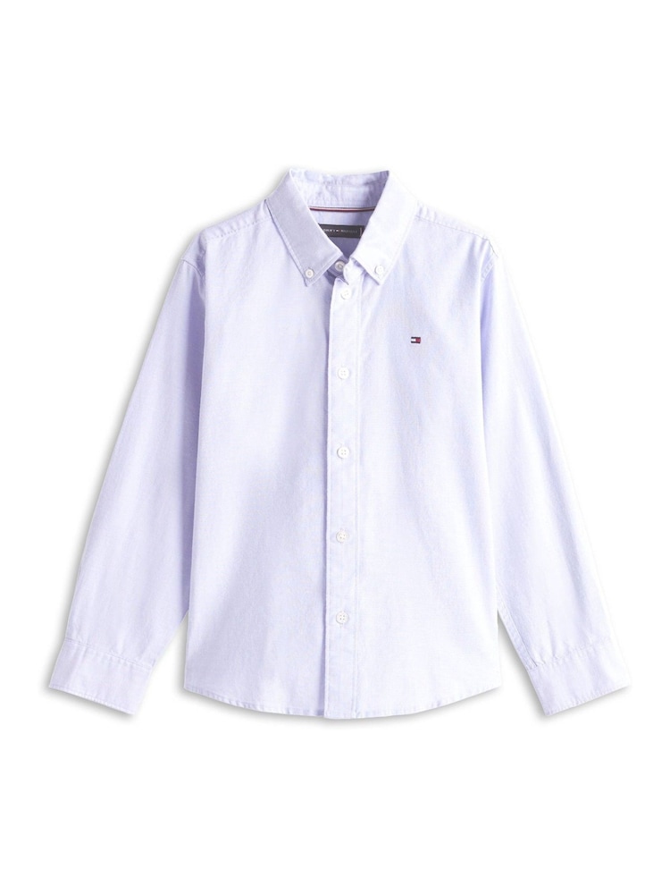 Tommy Hilfiger Blue Essential Oxford Shirt - Image 5 of 5 Tommy Hilfiger Blue Essential Oxford Shirt - Image 5 of 5