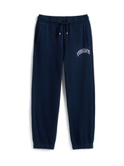 Tommy Hilfiger Blue Varsity Logo Print Fleece Joggers - Image 5 of 5