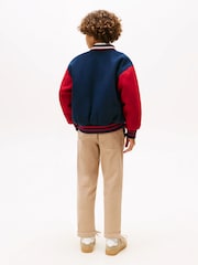 Tommy Hilfiger Blue Reversible Wool Blend Relaxed Bomber Jacket - Image 4 of 6
