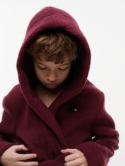 Tommy Hilfiger Red Kids Sherpa Robe - Image 4 of 5