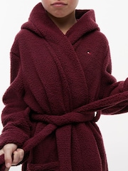 Tommy Hilfiger Red Kids Sherpa Robe - Image 5 of 5